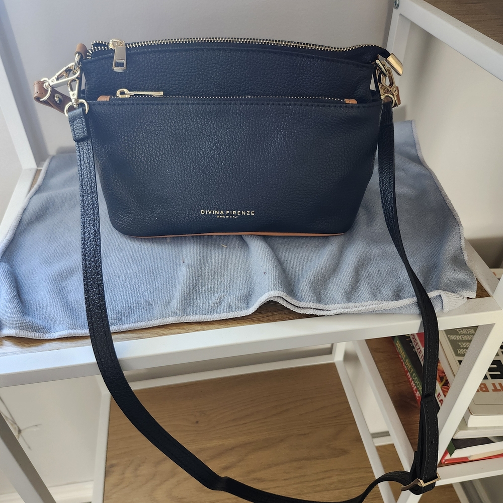 Black Crossbody Leathwr Bag